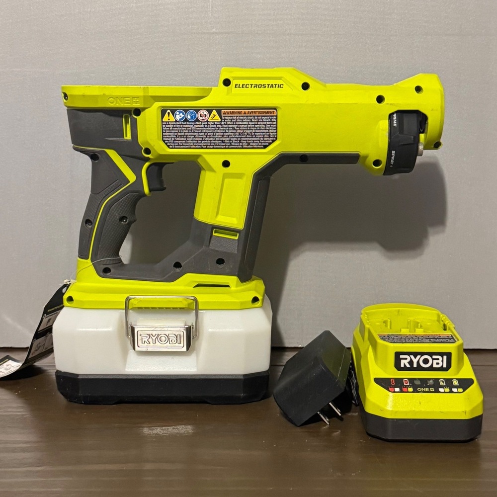 Ryobi Sprayer Handheld Electrostatic 18V ONE+ Cordless 32oz Charger No Battery